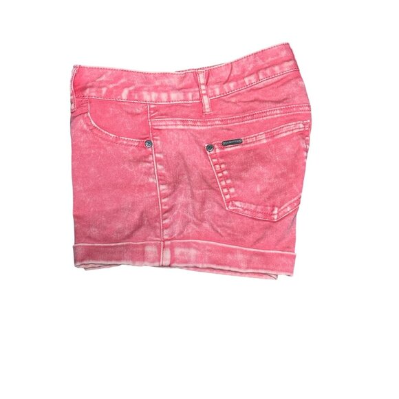 NEW Celebrity Pink Jeans Womens Size 7 Pink Tie-Dye Denim Shorts Size 7 - Picture 2 of 7